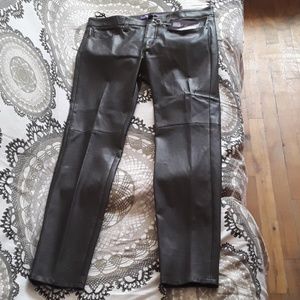 Black leather pants